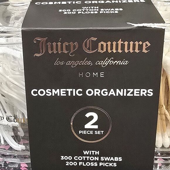 Juicy Couture Home Leopord Hearts Acrylic Cosmetic Organizers 2-PC Set - Picture 5 of 8